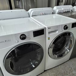 Lg Washer And Dryer Front Load Set Large Capacity 