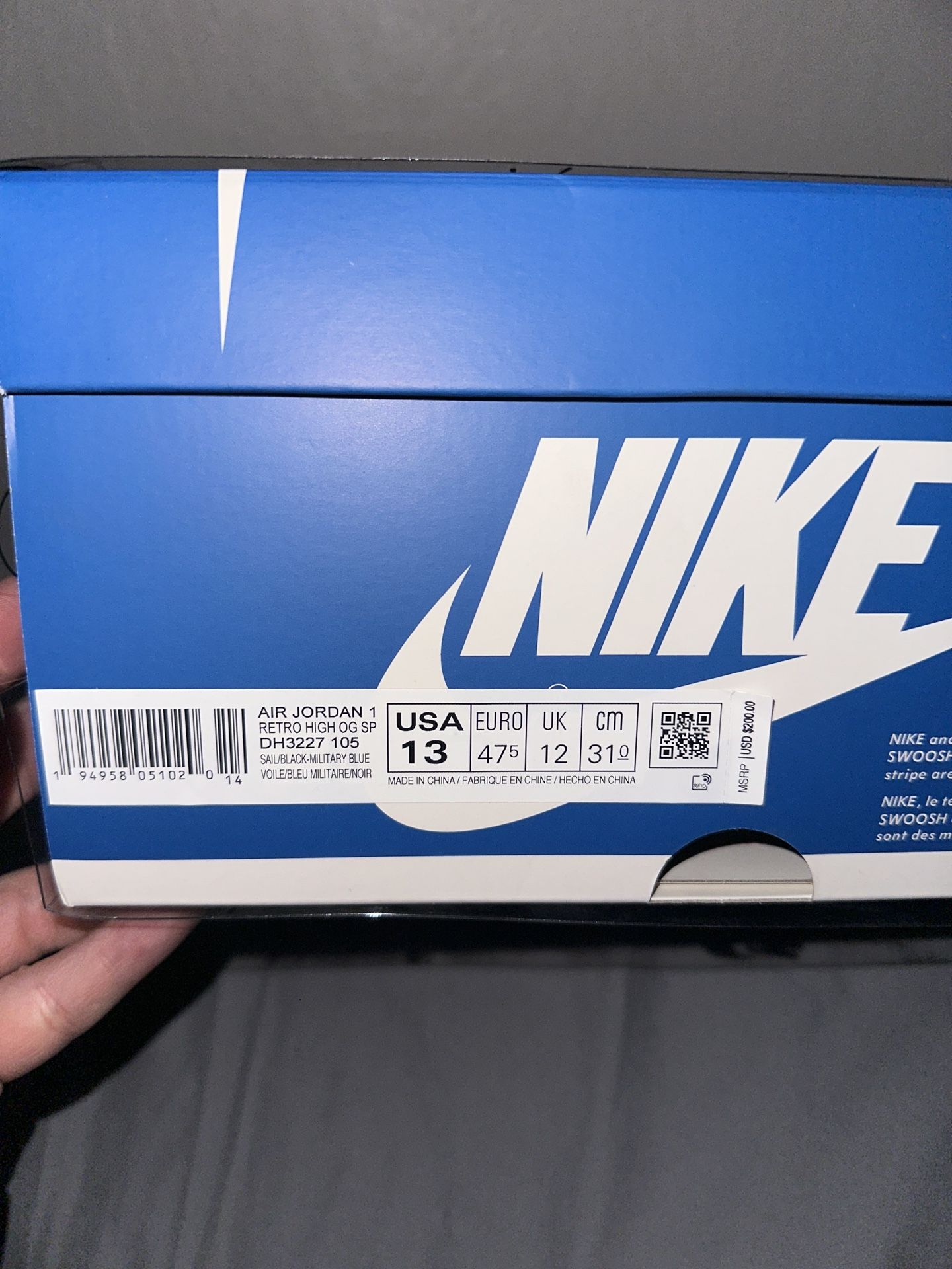 Jordan 1 TS x Fragment High (Sz 13) (DS)