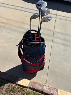 Golf clubs and bag