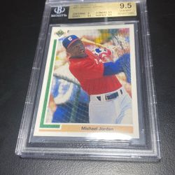 1991 Upper Deck Michael Jordan Baseball Rookie Bgs 9.5