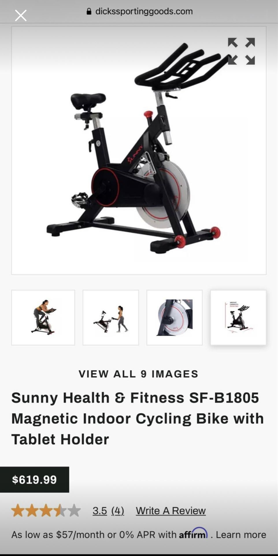 Brand Exercise Cycling 44lb In Box Or Assembled