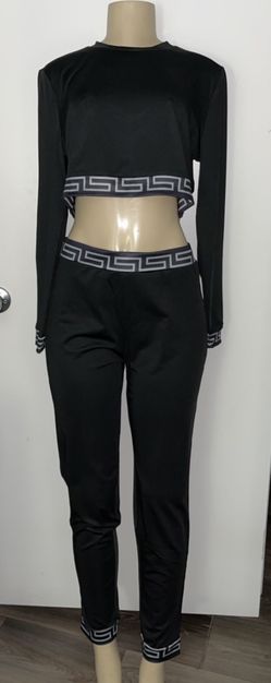 2 Piece Crop Top Long Sleeve 