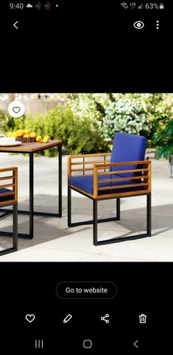 Three Outdoor Dining Chairs