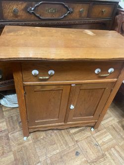 Antique small chest cabinet plant stand 28 by 15 by 30