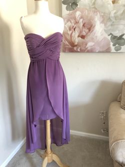 Purple David’s Bridal bridesmaids dress