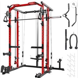 Smith Machine Squat Rack Pulley System