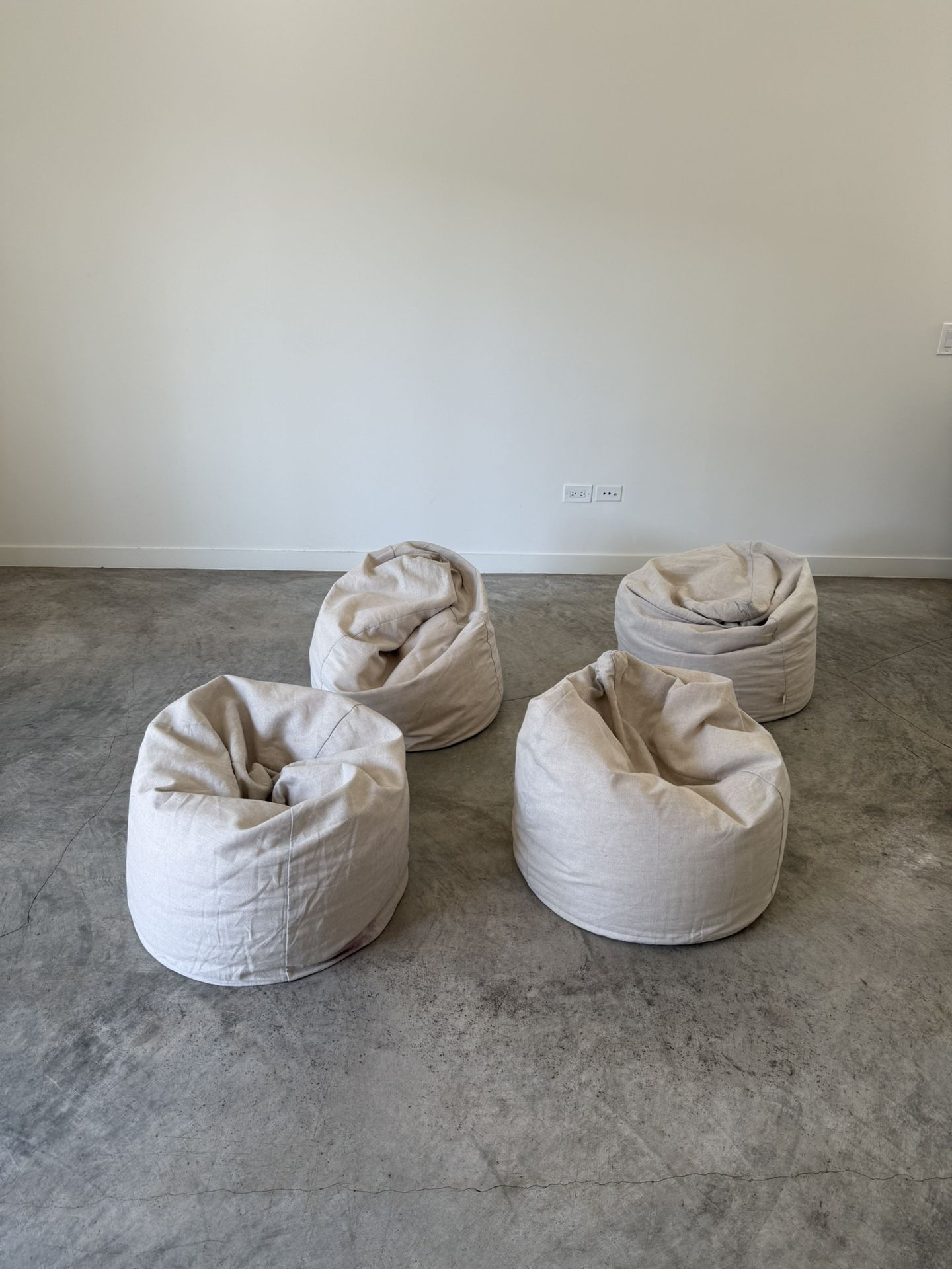 Handmade Linen Bean Bag Chairs