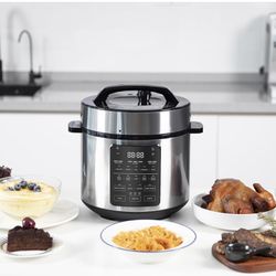 Sweetcrispy 6 QT Electric Pressure Cooker 12-in-1 Multi Digital Cookers, Rice Steamer Yogurt Maker Stainless Steel