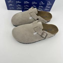 New Birkenstock Boston Taupe Size 43