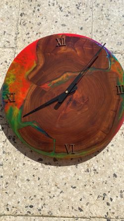 Epoxy  Wood Clock