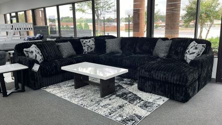 Brand New Customizable Luxuriously Soft Jumbo Corduroy 2-Pc Sectional Sofa w/Large Chaise