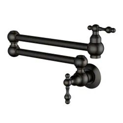 Pot Filter 1.8 GPM Wall Mounted, Double Handles In Bronze, 360°Swivel,