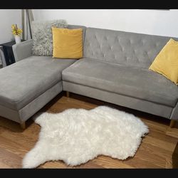 Pier One Light Gray Reversible Sectional