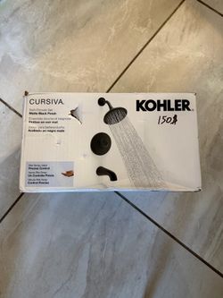 Bath/Shower Set Matte Black Finish