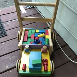 Toddler Push Toy With Blocks 
