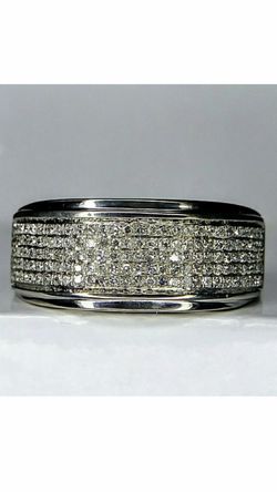 10k white gold diamond ring