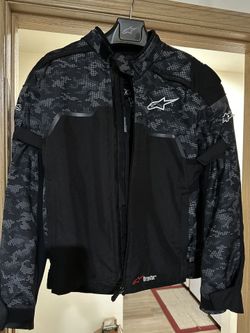 Alpinestars Hyper Drystar Motorcycle Jacket Size Large + Back Protector Insert