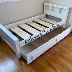 Twin Bed Frame With Trundle Frame 