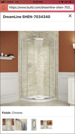 Dreamline 31” shower set with base