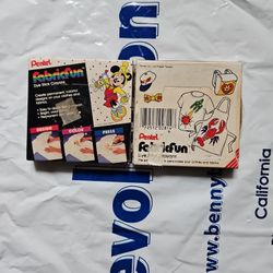FABRIC FUN DYE STICK CRAYONS BY PENTEL NEW IN IT'S ORIGINAL SEALED PACKAGING BOX  $5.00 EACH. 
