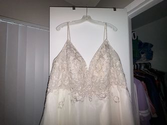 White Beaded Lace Bridal Gown