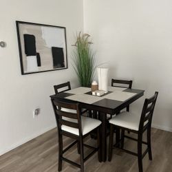 Dinning Room Set Espresso Brown Table