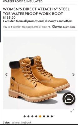 Women Timberland Pro Women's Direct Attach 6" Steel Toe Waterproof Insulated Work Boots Size 6.5 6 1/2 New In The Box Shoes Botas De Mujer Tamanio 6 1