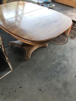 Wood Pedestal Dining Table