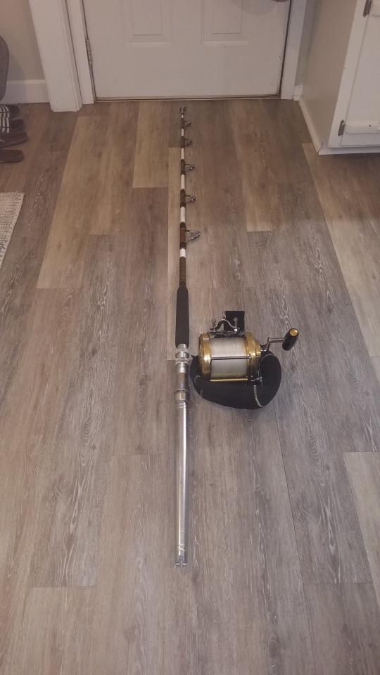 Penn 80 wide  with a fenwick rod Aftco Roller Guides And Buts 