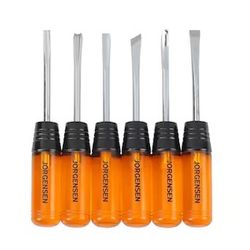 JORGENSEN 6 -Pack Woodworking Chisel Set - Juego De Cinceles Para Tallar Madera De 6 Piezas  