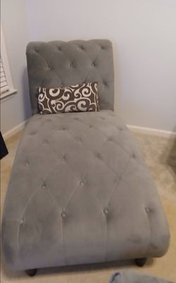 Gray-bluish, sofa and chaise