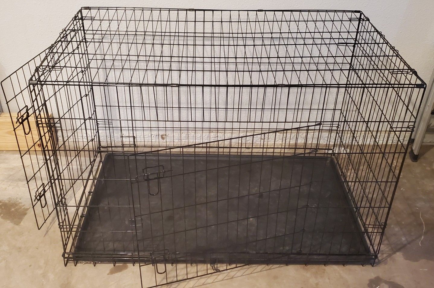 X-Large 2-Door Foldable Metal Dog Crate