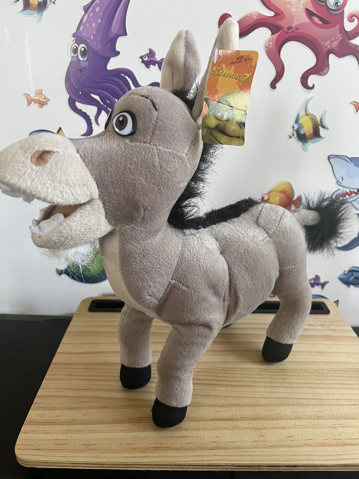 SHREK DONKEY 11 INCH NEW SOFT PLUSH BY NANCO!!  WITH TAGS