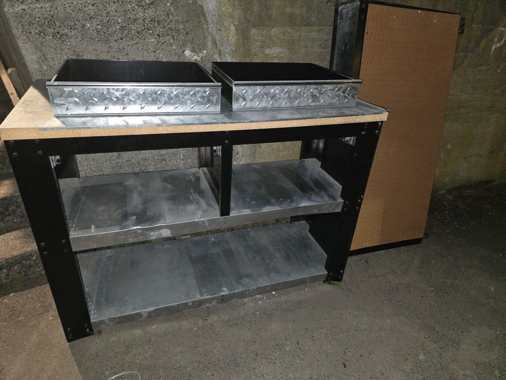 Free 2 Drawer Workbench With Pegboard
