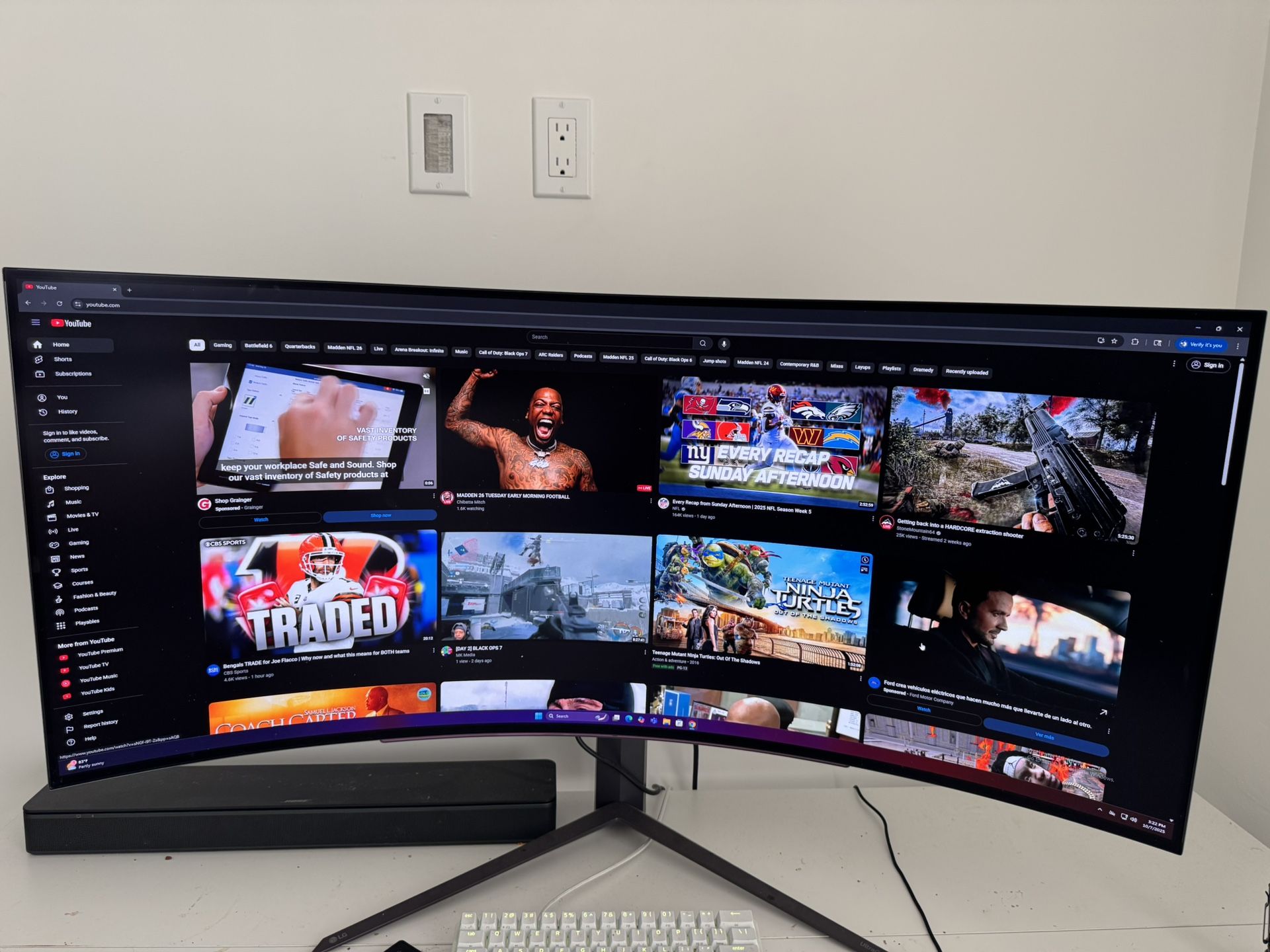 45' Ultra Gear OLED Curved Gaming Monitor