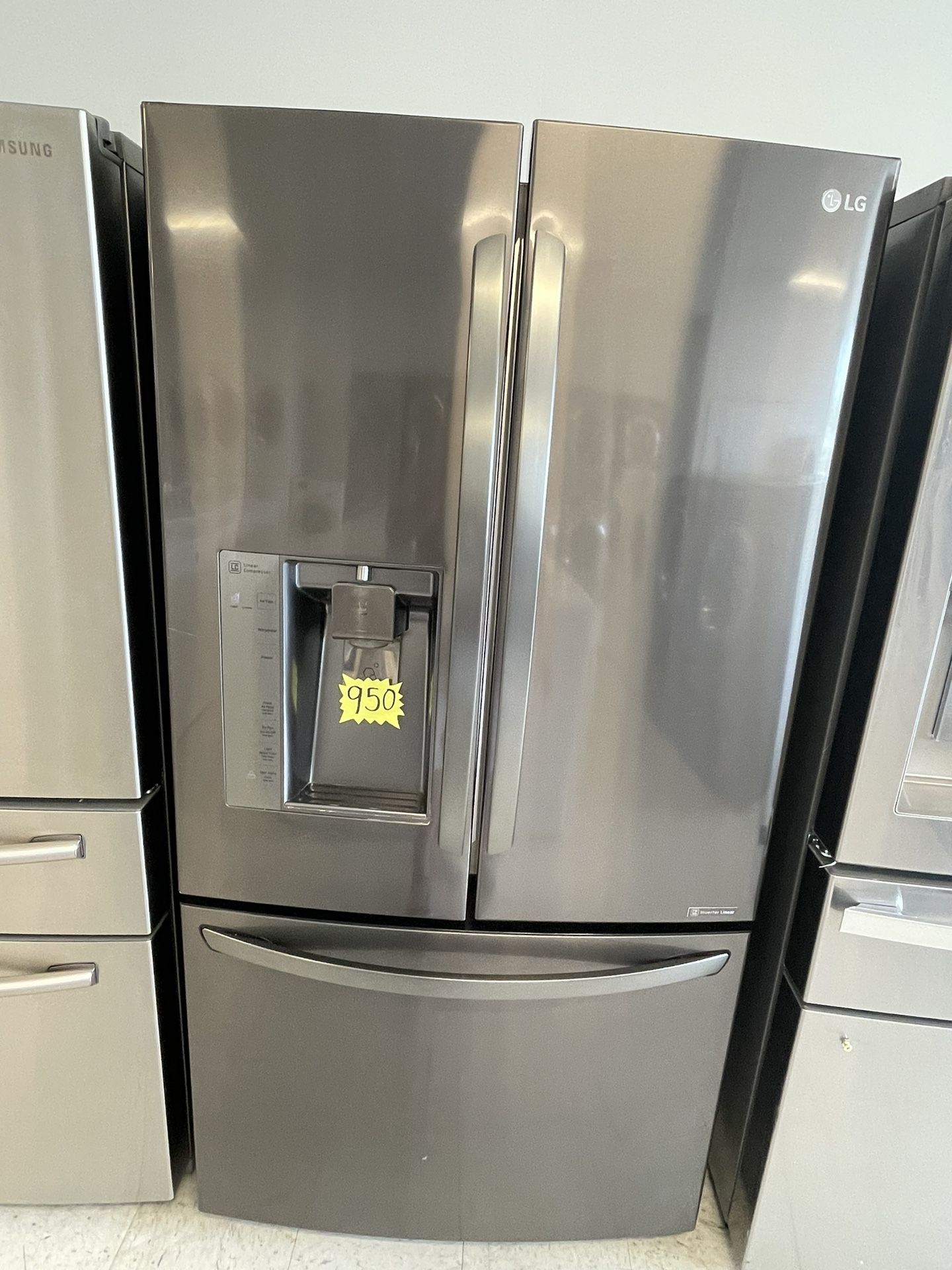 LG Dark Stainless Steel French Door Refrigerator Used Good Condition With 90days Warranty 