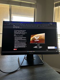 ASUS TUF Gaming Monitor  23.8in HD, Rotates + Swivels — MOVING everything must go!