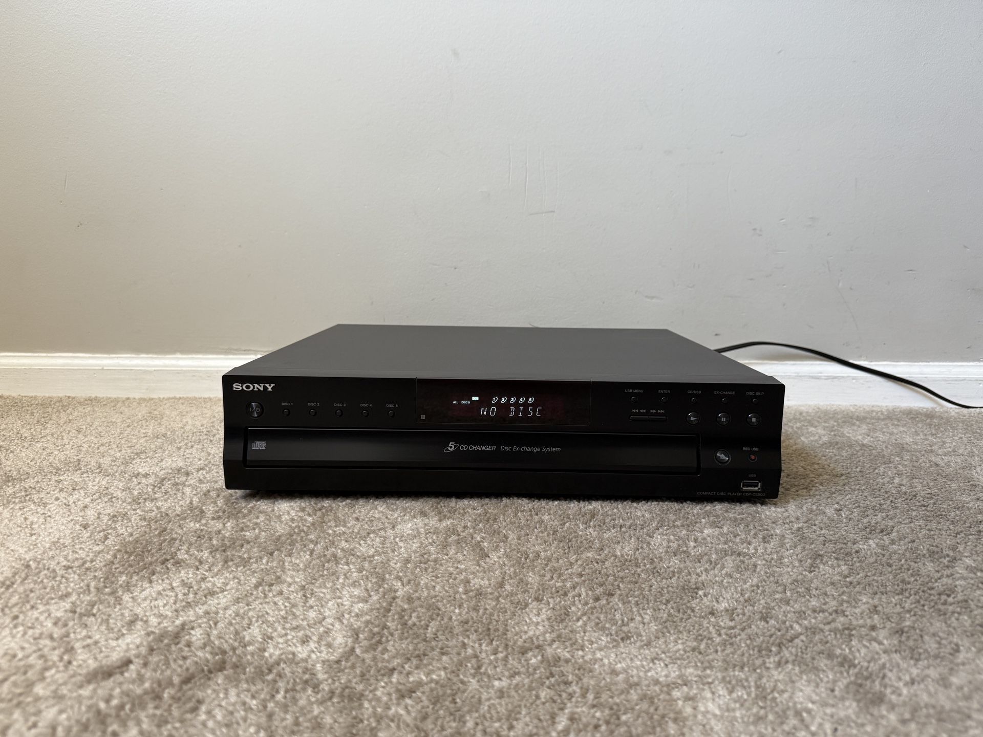Sony CDP-CE500 5 Compact Disc CD Changer Player