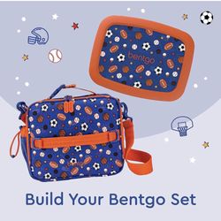 Bentgo Kids' Prints Leakproof, 5 Compartment Bento-Style Lunch Box - Sports