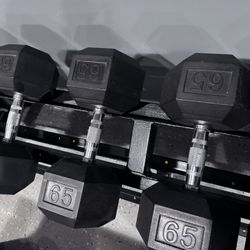 65 Lb Dumbbells 