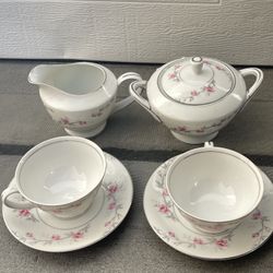 Norleans Debonaire Creamer & Sugar Bowl 2 Set Tea Cup - Vintage Fine China Japan