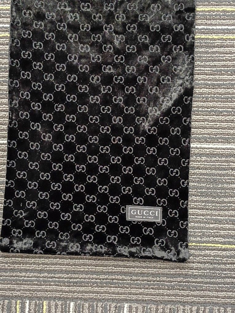 Black Silk Vintage Gucci Scarf