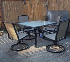 Outdoor Patio Dining Set with 4 Chairs