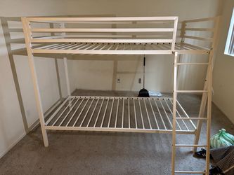 Metal twin bunk bed
