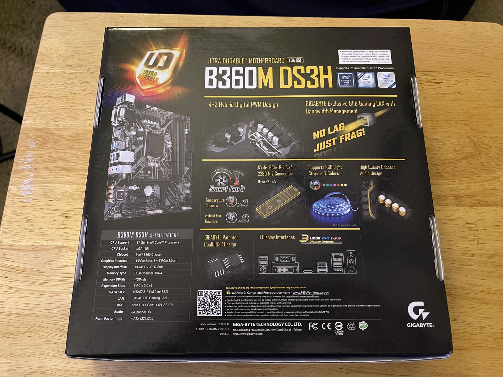 Gigabyte B360M DS3H Motherboard