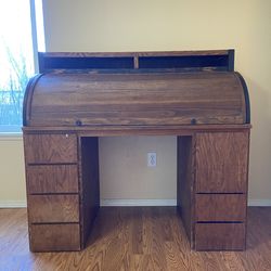 Wood Roll top Desk