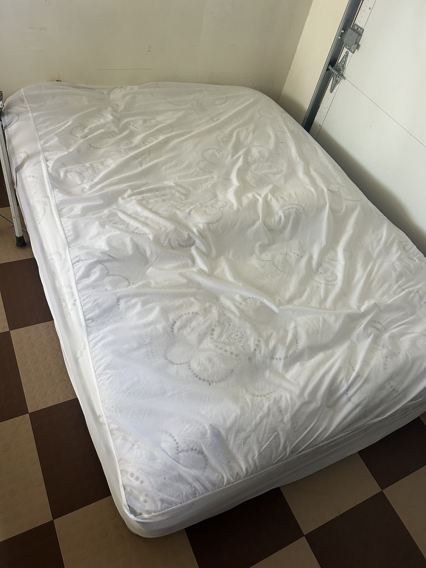 Bed And Wood Bedframe