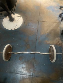 Curl Barbell With Plates