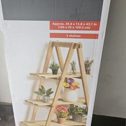Plant Ladder Stand.  New In Pox. Please See Picture For Measurements 