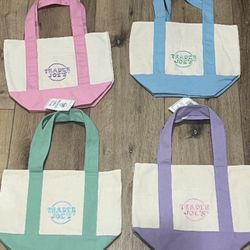 Trader Joes Totes Pastel 